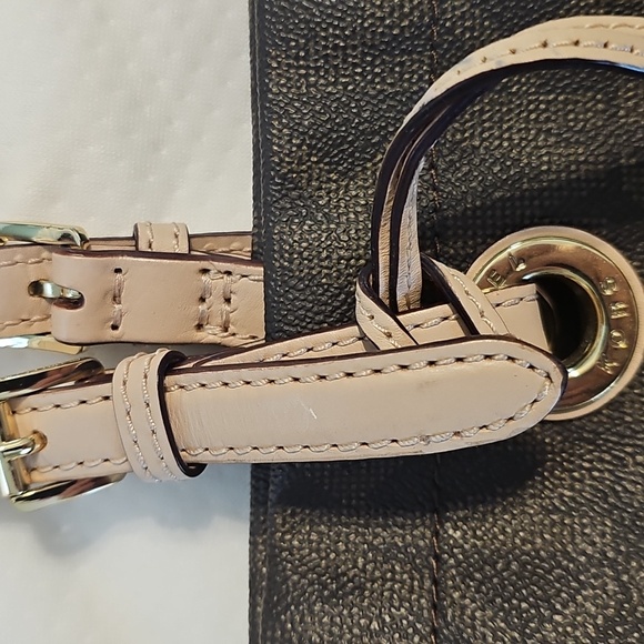 Michael Kors Jet Set Logo Print Signature Brown Tote - Picture 4 of 16